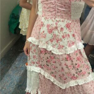 Floral whimsy maxi-dress